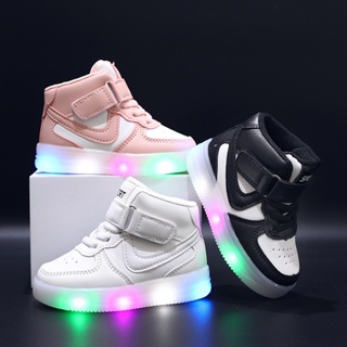 Zapatillas deportivas para niños y niñas, zapatos luminosos con luz LED,  zapatos deportivos, zapatos escolares para niñas pequeñas (rosa, 4 años)