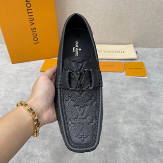 Mocasines Louis vuitton Negro talla 9 UK de en Cuero - 34085204