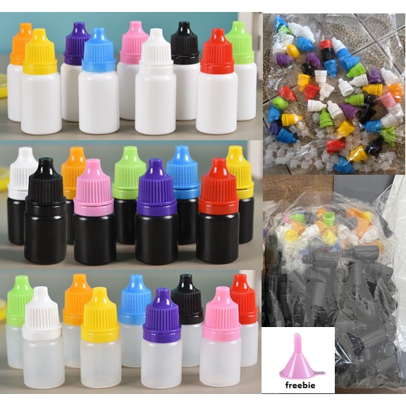100pcs 5ml 10ml Botella Cuentagotas De Color Mixto Para Tapas De ...