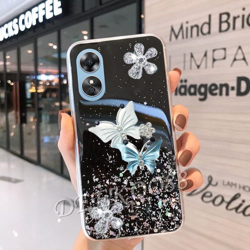 Funda de teléfono para OPPO A78 4g 5G OPPOA78, carcasa trasera suave  transparente con mariposas y cielo estrellado de lujo, disponible -  AliExpress