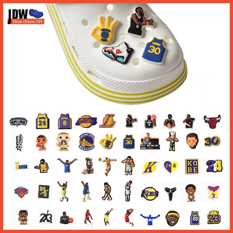 Crocs Pins Jibbitz Color De Dibujos Animados Nba Star Personalidad