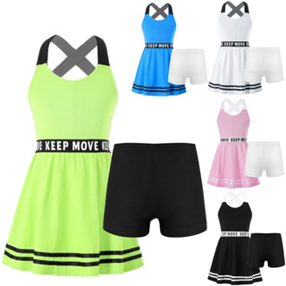 Ropa deportiva para niños y niñas, Top corto sin mangas con pantalones  cortos, conjuntos deportivos para correr, traje de gimnasio, entrenamiento,  Outtfit, 8, 10, 14, 16 - AliExpress