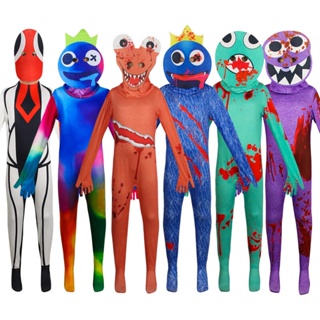 Mono azul rojo verde para niños, disfraz de Cosplay con máscara