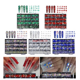 Set de cristales para nail art color plateado