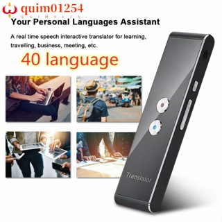 Traductor de voz inteligente Auriculares inalámbricos Bluetooth5.0 Auricular  Multi idiomas en tiempo real blanco HT20
