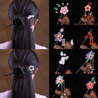 Conjunto de accesorios para el cabello de palillo para mujer, conjunto de  sombreros Hanfu, horquilla china, conjunto de palos de pelo con borla  larga
