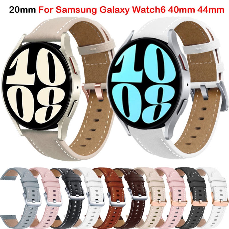 Correa Para Samsung Galaxy Watch 6 40mm 44mm Banda De Cuero Watch6