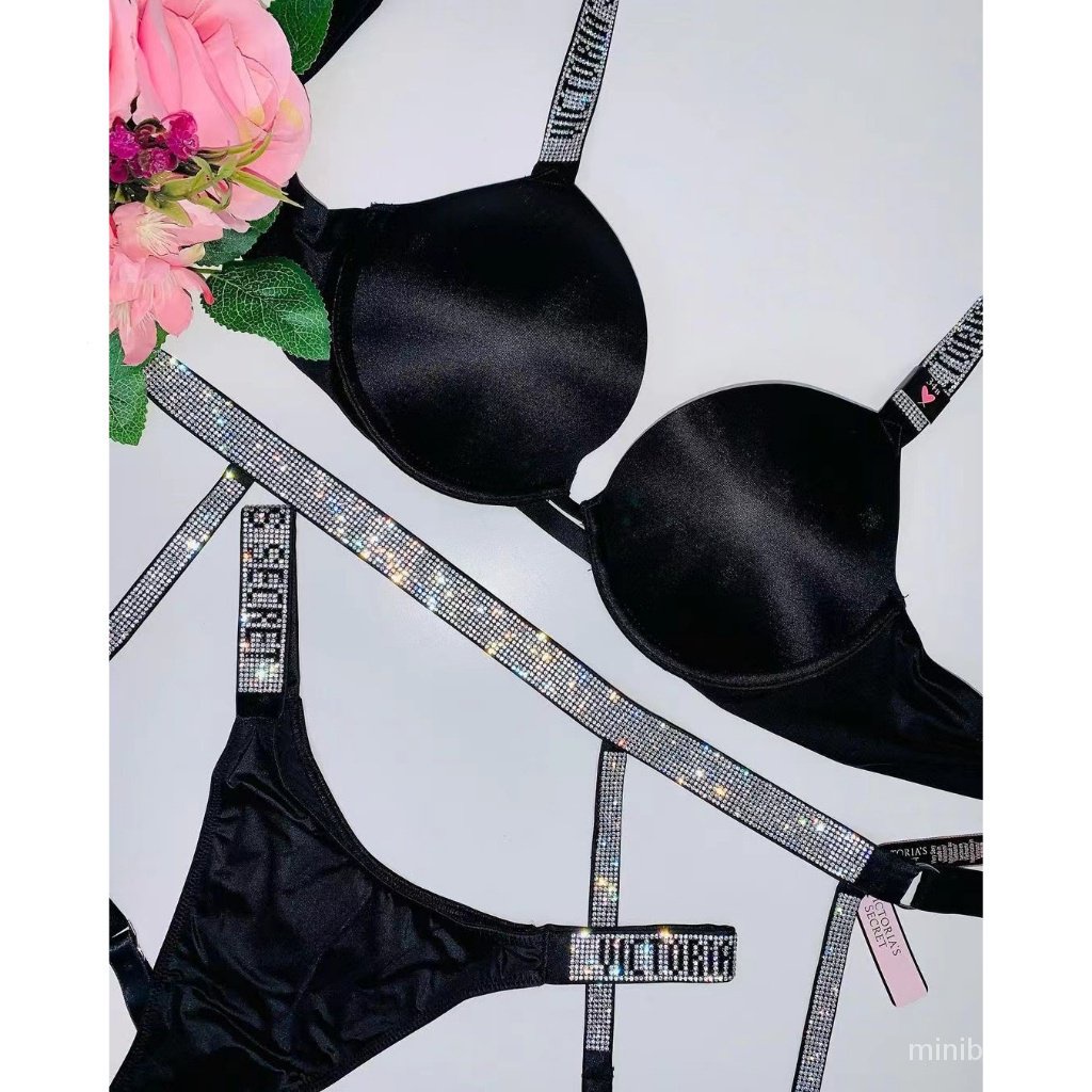 Victoria secret top nueva letra imprimir push up Bra Sets para las mujeres ropa interior V SDR4 liguero 9IXG