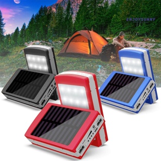 Cargador Solar portátil para teléfono móvil, batería externa de 10000mAh, 4  paneles solares, para acampar al aire libre - AliExpress