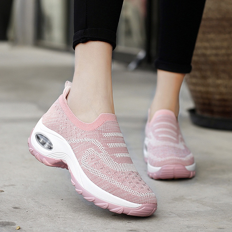 Zapatos Con Amortiguación Para Caminar Para Mujer Con Tonos Dual Y