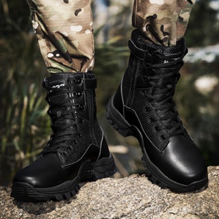 Botas altas para hombre, botas tácticas de combate para entrenamiento  militar, botas de seguridad para fuerzas especiales, botas de policía,  botas de