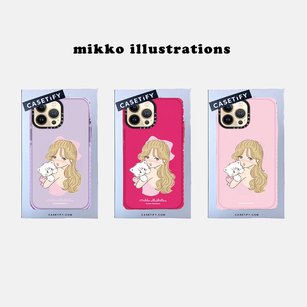 CASETiFY mikko illustrations girl & mousse (Rosa) Funda