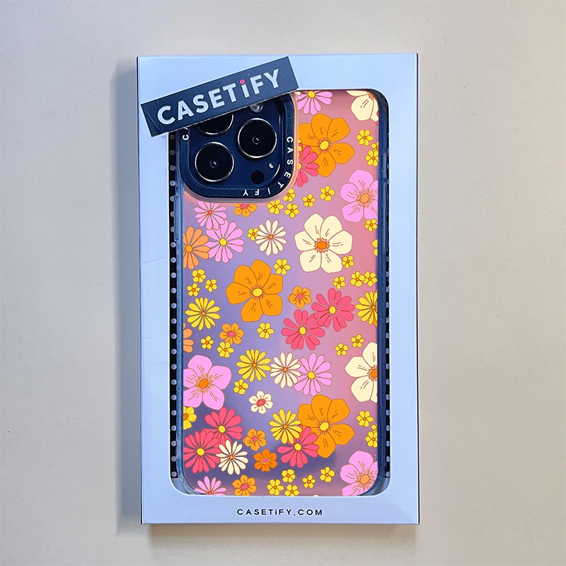 CASETify X color sunflowers Laser Case Hard Inspired PC Desig TPU Edge IPhone 14 Pro MAX 14 Plus