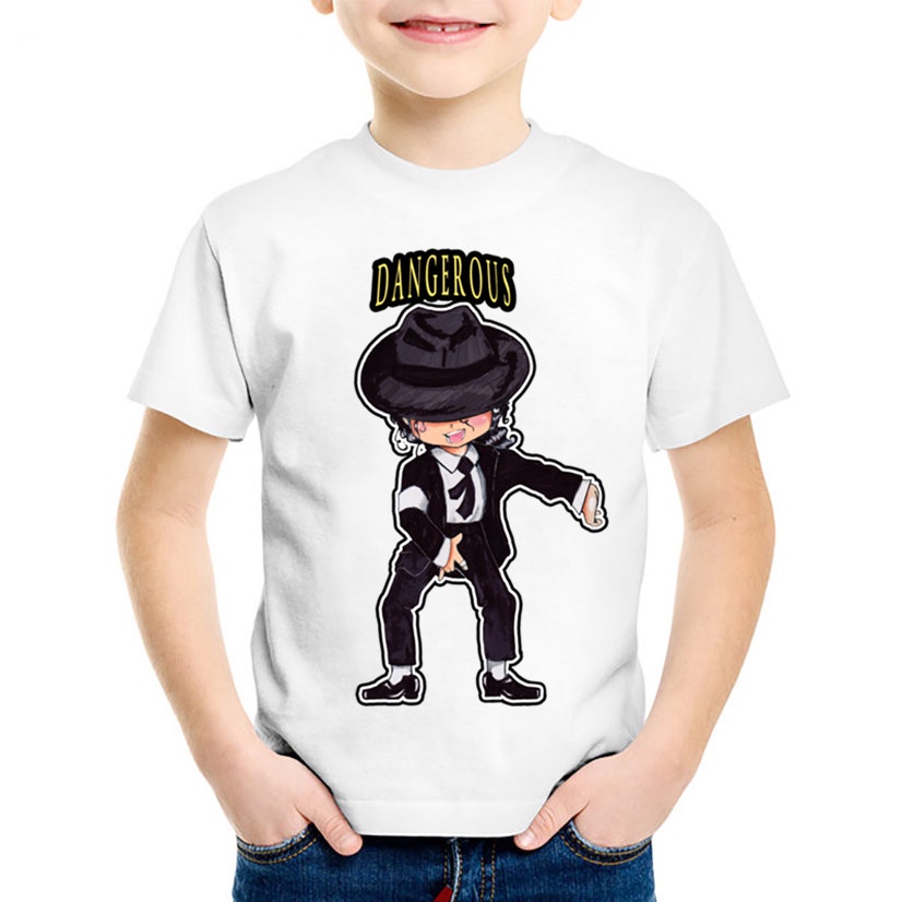 2024 Ninos Dibujos Animados Michael Jackson Divertido Camiseta Rock N Roll Verano Tops Bebe Ninas Ropa Casual Shopee Mexico