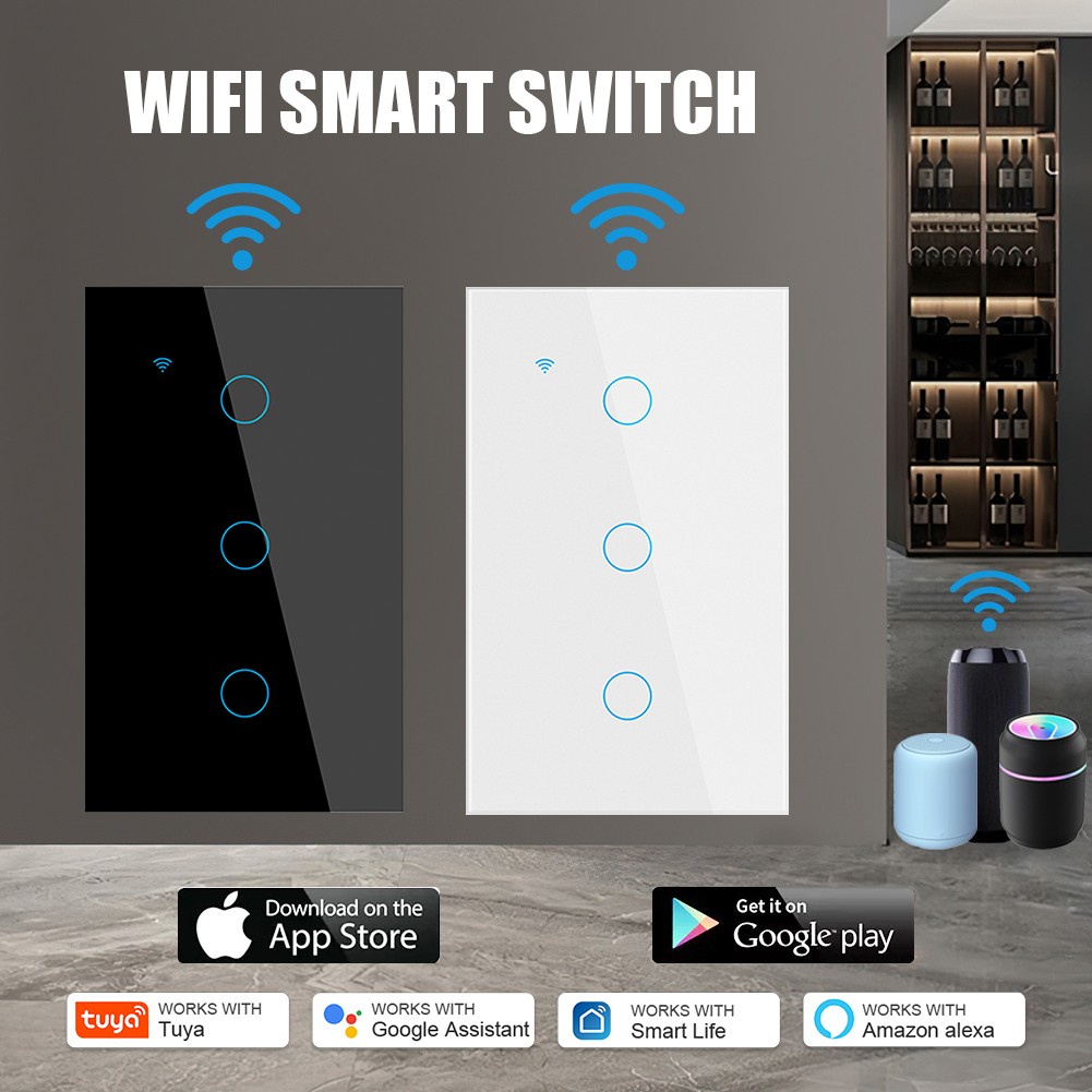 Interruptor Inteligente De Pared Wifi Google Alexa 1 Via