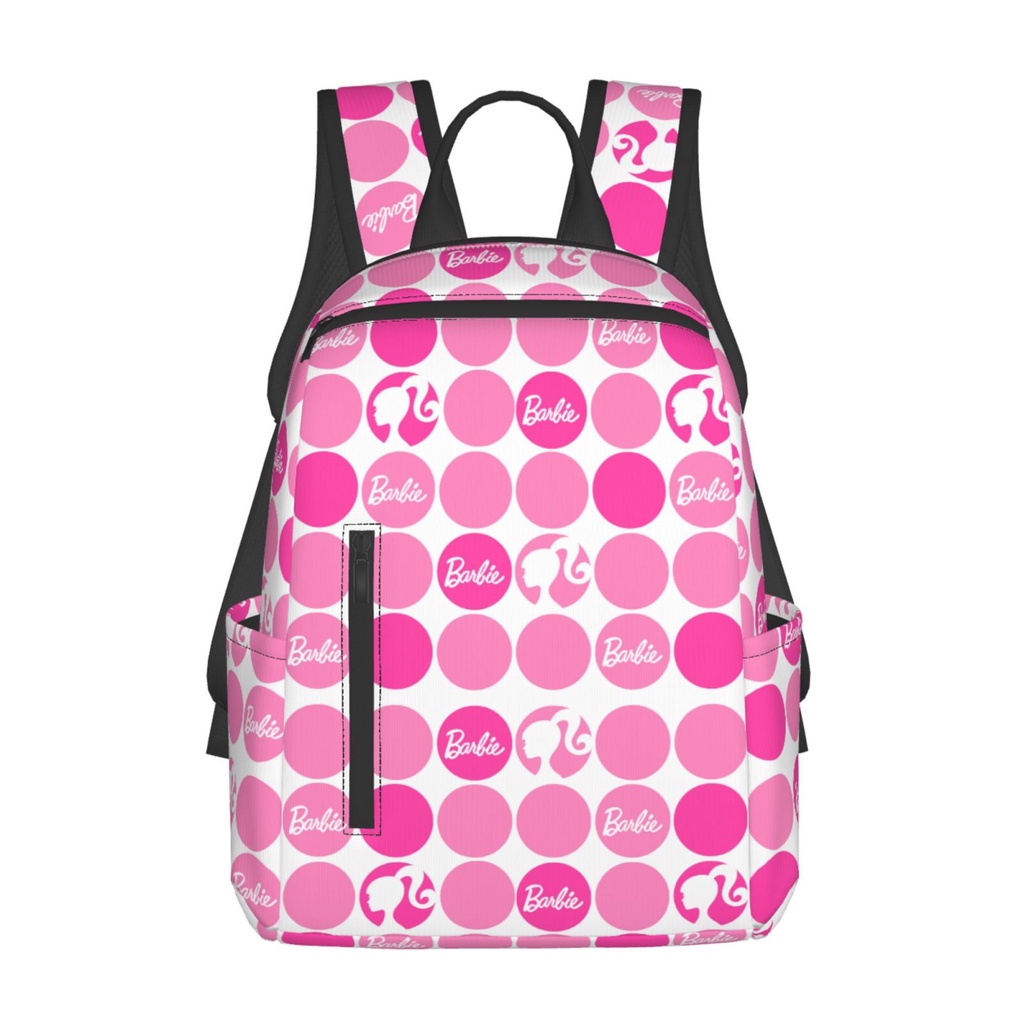 Barbie anime mochila infantil 4-10 anos niño niña mochilas escolar  estudiante Moda casual respirable bolsa de viaje al aire libre rosa