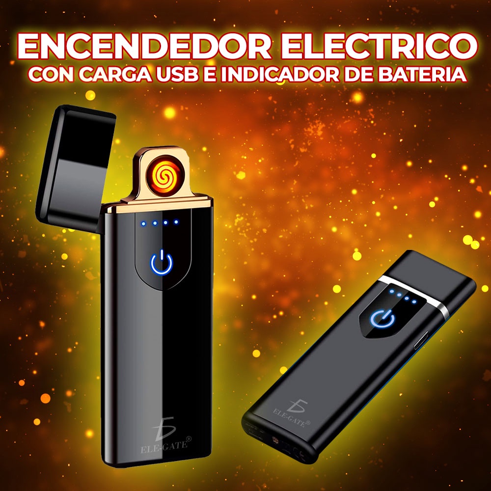 Encendedor Eléctrico Usb Recargable Touch C/botón Táctil