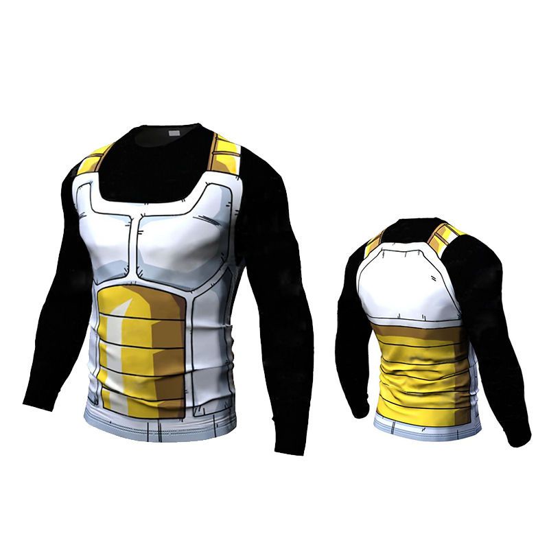 thumbnail image 2 of Ropa Deportiva Dragon Ball Vegeta Alta Elasticidad Ajustada Medias De Transpiración Deportivas Fitness De Secado Rápido De Manga Larga T @, 2 of 5