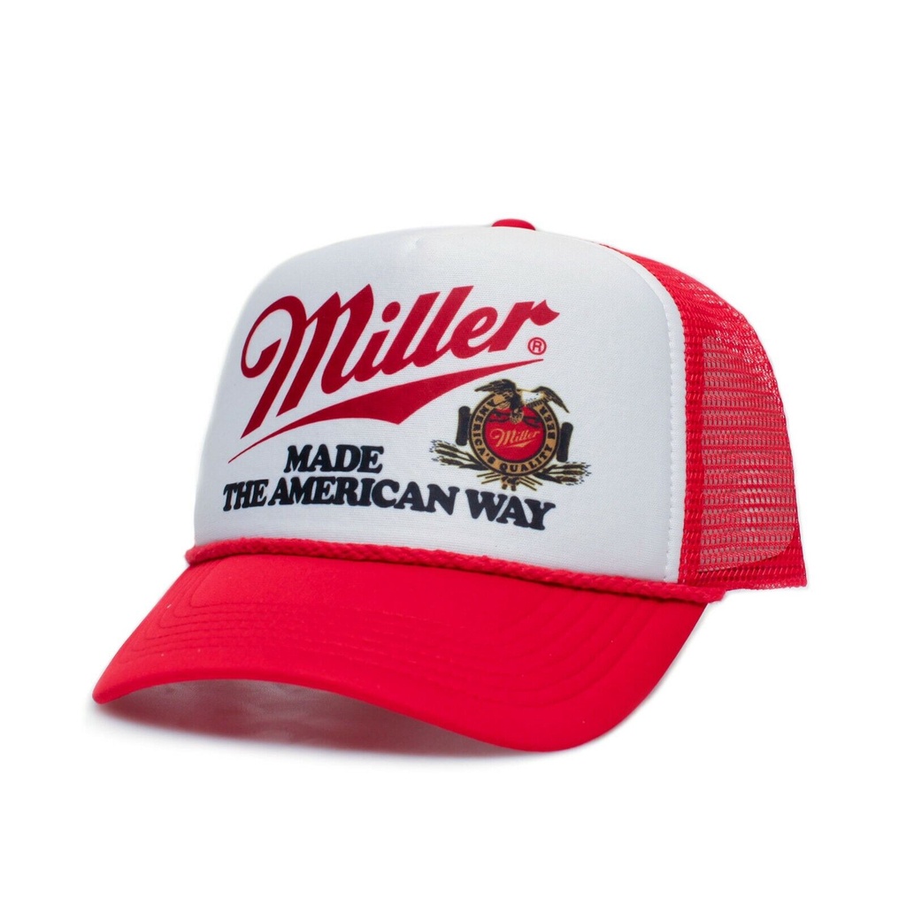 Miller high life store trucker hat