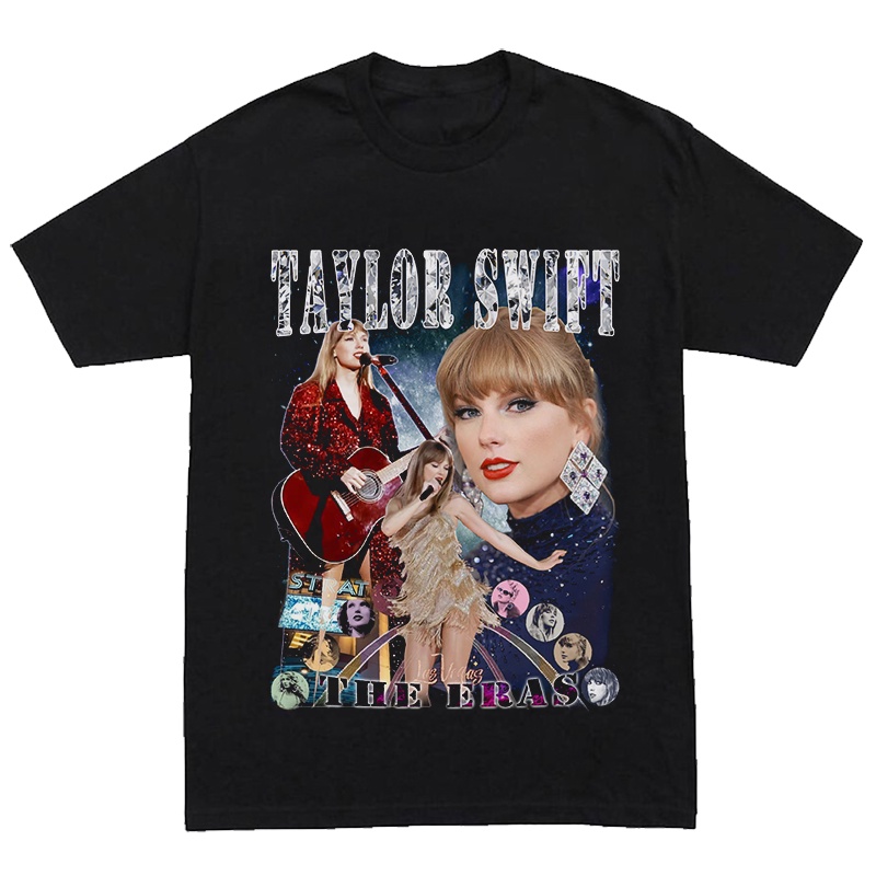 thumbnail image 1 of 2023 Nuevo Taylor Swift The Eras Tour Concert Merch Cuello Redondo Algodón T Manga Corta Casual Top Hombres/Mujeres Pareja Camisas Ropa, 1 of 5