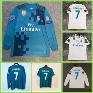 Camiseta deportiva retro del Real Madrid Ronaldo #7 final de la Liga de  Campeones 17-18 -L