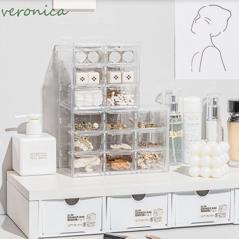 Organizador de maquillaje de múltiples capas Caja de plástico Caja de  cajones multiusos Caja de almacenamiento de cosméticos para joyas para el  hogar