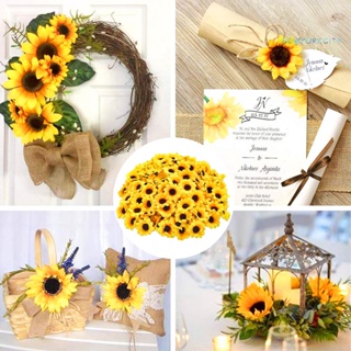 6 flores artificiales grandes de flores artificiales, girasoles de seda  falsos, arreglo amarillo a granel para casa, boda, jardín, decoración de