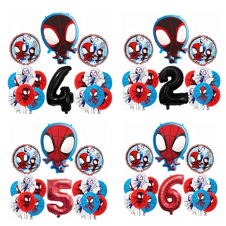 106pcs Spiderman Globo Guirnalda Arco Kit Rojo Azul Látex Globos 1-9 Años  Niños Fiesta De Cumpleaños Decoración Superhéroe Temática De Aire