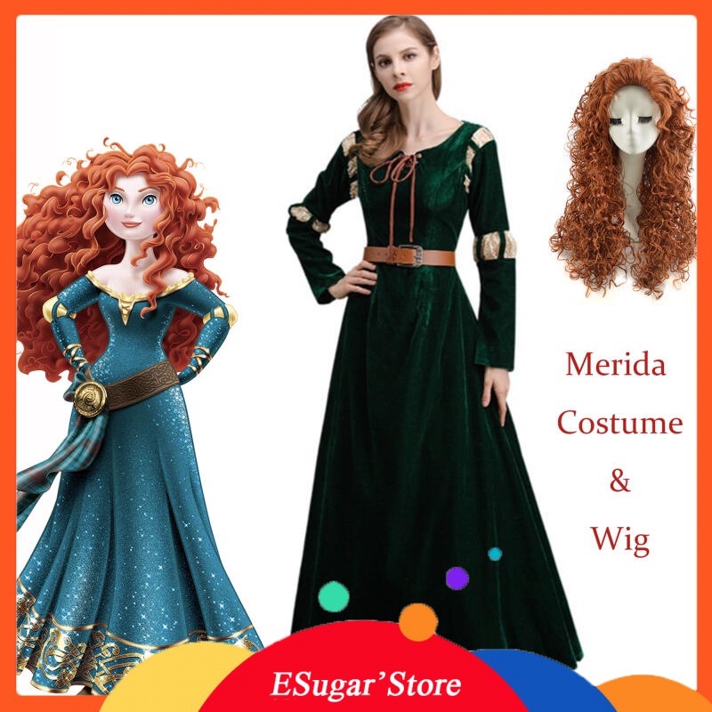 Vestido Princesa Merida Disney Disfraz De Princesa Disney Mérida