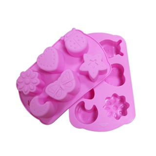 Moldes de silicona para tartas, 2 moldes de silicona rosa para jabones  caseros, hornear, hielo, chocolate, bombas de baño, pudín, gelatina, hacer