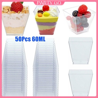 Copas de postre discount desechables