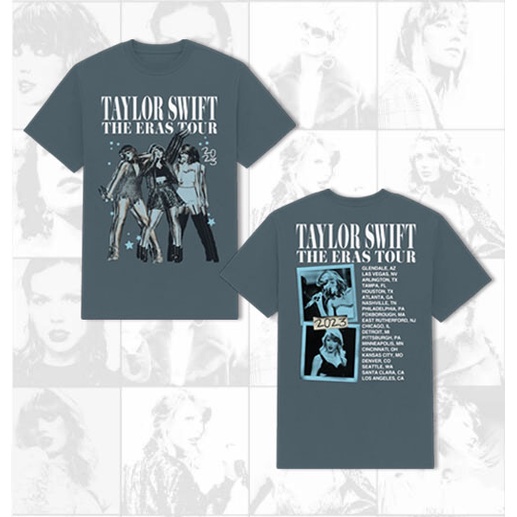thumbnail image 1 of Taylor Swift The Eras Tour 1989 Álbum Merch Camiseta de algodón Hombres y Mujeres Moda Suelta Manga Corta Top Verano Casual Pareja Camiseta Tee, 1 of 5