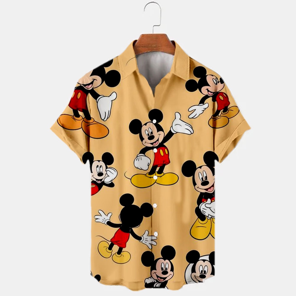 Camisas 3d Para Hombre De Disney Mickey Mouse Street Tops Lindos Dibujos Animados Impresos En 3d De Moda Casual Shopee Mexico