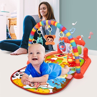 Alfombra de juegos para bebés Gimnasio para bebés, Piano Tummy Time Baby  Activity Gym Mat con 5 juguetes sensoriales para bebés de aprendizaje  infantil, bebé recién nacido de 0 a 12 meses (