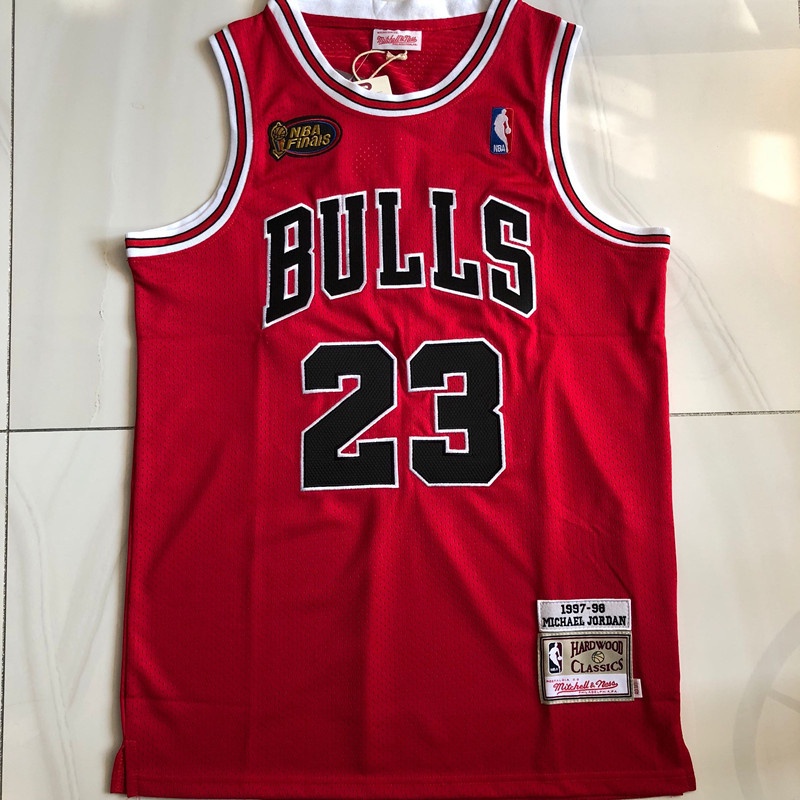 Sueter bordado Original 97 98 campeon de la NBA Chicago Bulls 23 Michael Jordan densidad completa camisetas de baloncesto Shopee Mexico