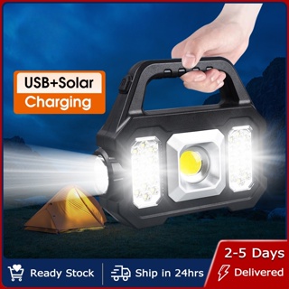 Foco Portátil de Luz Led de Trabajo Linterna Recargable USB / Solares de  Lámpara