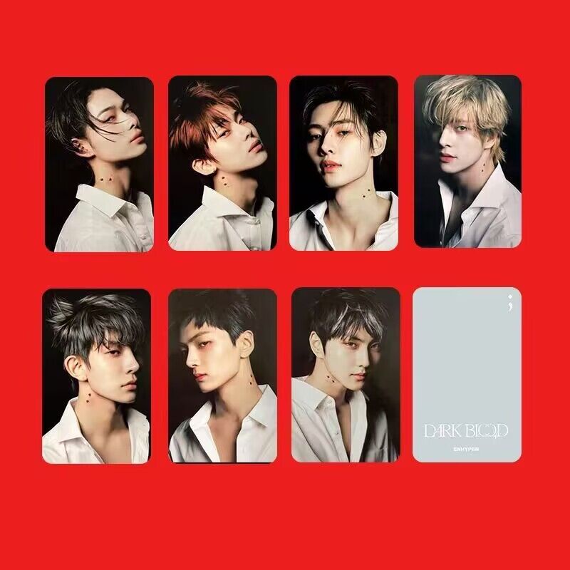 7 Unids/set EN-HYPEN Mini 4th Album DARK BLOOD Photocards Lomo
