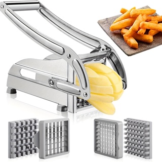 Cortador de patatas fritas de acero inoxidable, pelador de patatas fritas  cortadas, accesorios de cocina, herramienta, cuchillo, cortador ondulado de  patatas - AliExpress