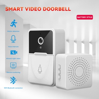 Timbre de puerta exterior Timbre inalámbrico con cámara Cubierta a prueba  de agua Alarma antirrobo Timbre de video inteligente Wifi 2.4g Seguridad  para el hogar