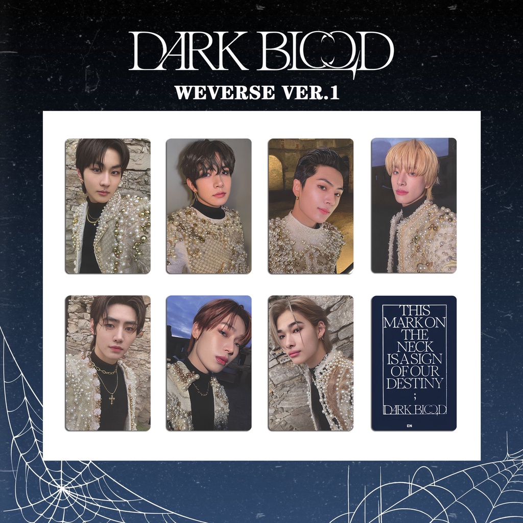 7 Unids/set EN-HYPEN Album DARK BLOOD Photocards Lomo Cards