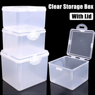 Organizador de plástico para aparejos, caja organizadora de plástico  transparente con divisores, contenedor de cuentas, contenedores de  almacenamiento