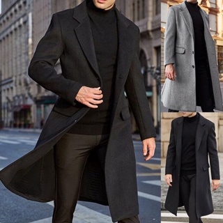 Invierno Abrigo de Lana de Los Hombres Slim Fit Chaqueta Para Hombre de La  Moda prendas de Vestir Exteriores caliente Chaquetas Casuales Abrigo de  Lana Pea Coat Plus Size XXXXL