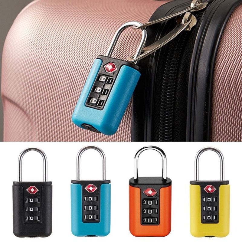 Bolso antirrobo con forma de mochila de viaje Candado de combinación de 3  dígitos Cerradura de maleta Maleta Bloqueo de código de contraseña