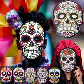 cabeza de calavera decorativa día de muertos ilustración de méxico