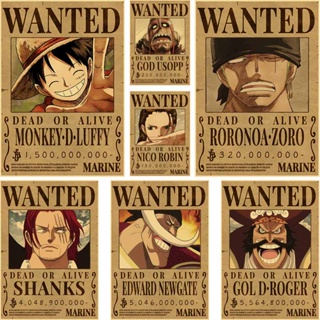One Piece Wanted Vol . 1 Pegatina De Pared Coleccionable Anime Impreso  Póster