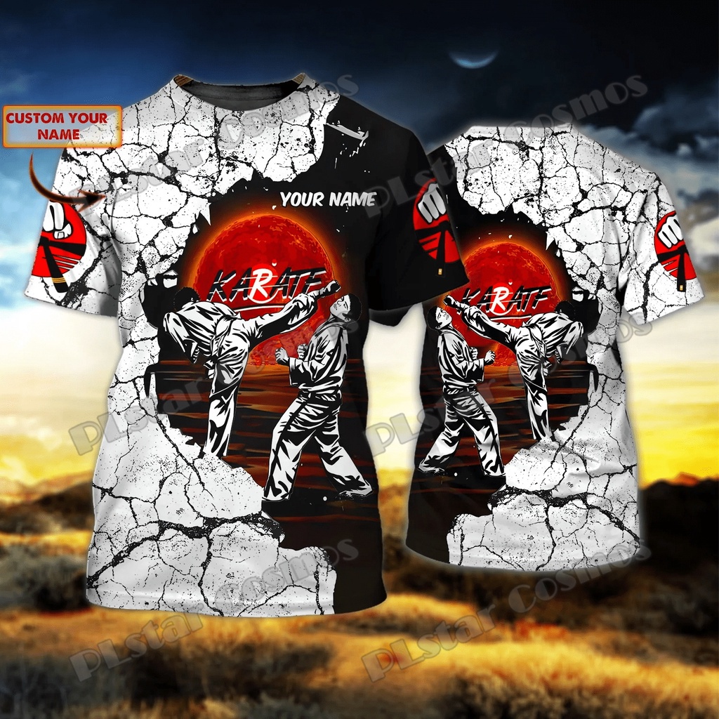 Camiseta con nombre personalizado hombre, camisa y Karate