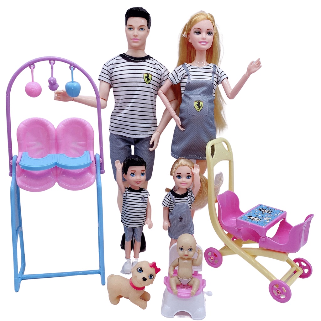 Juego De Juguetes Para Niños, Muñeca Embarazada Familiar Con Bebé En Barriga,  Papá, Mamá, Accesorios Para Educación Y Regalo De Cumpleaños Para Barbie