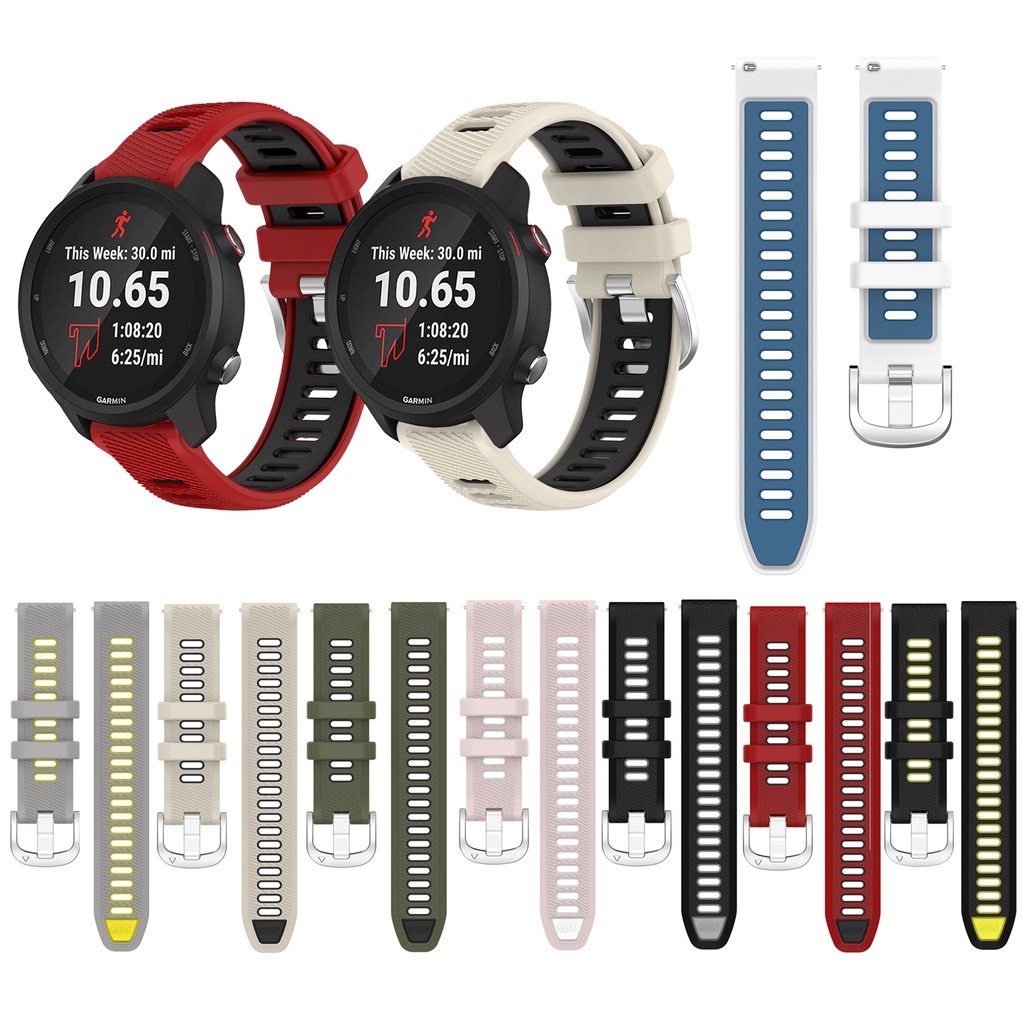 Bracelet Silicone Garmin Forerunner 265/265S - Rechange 22mm/18mm TopPerfekt