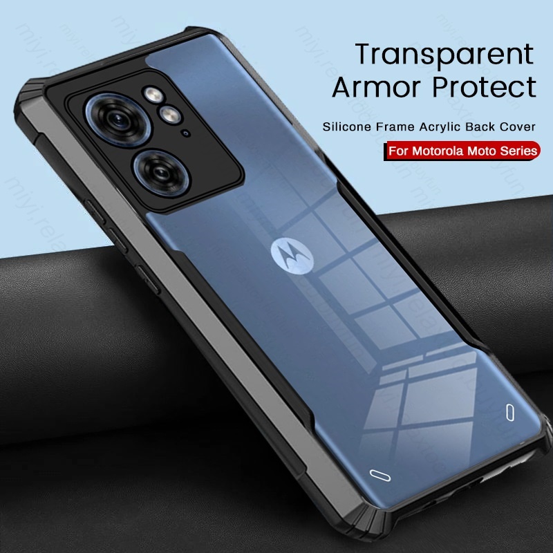 Para Motorola Moto G84 G51 G53 G71 G73 G42 G32 G23 G14 G13 E22s Funda  Airbags Bumper A Prueba De Golpes Edge 20 Protección De La Lente Cámara  Cubierta Transperante Trasera