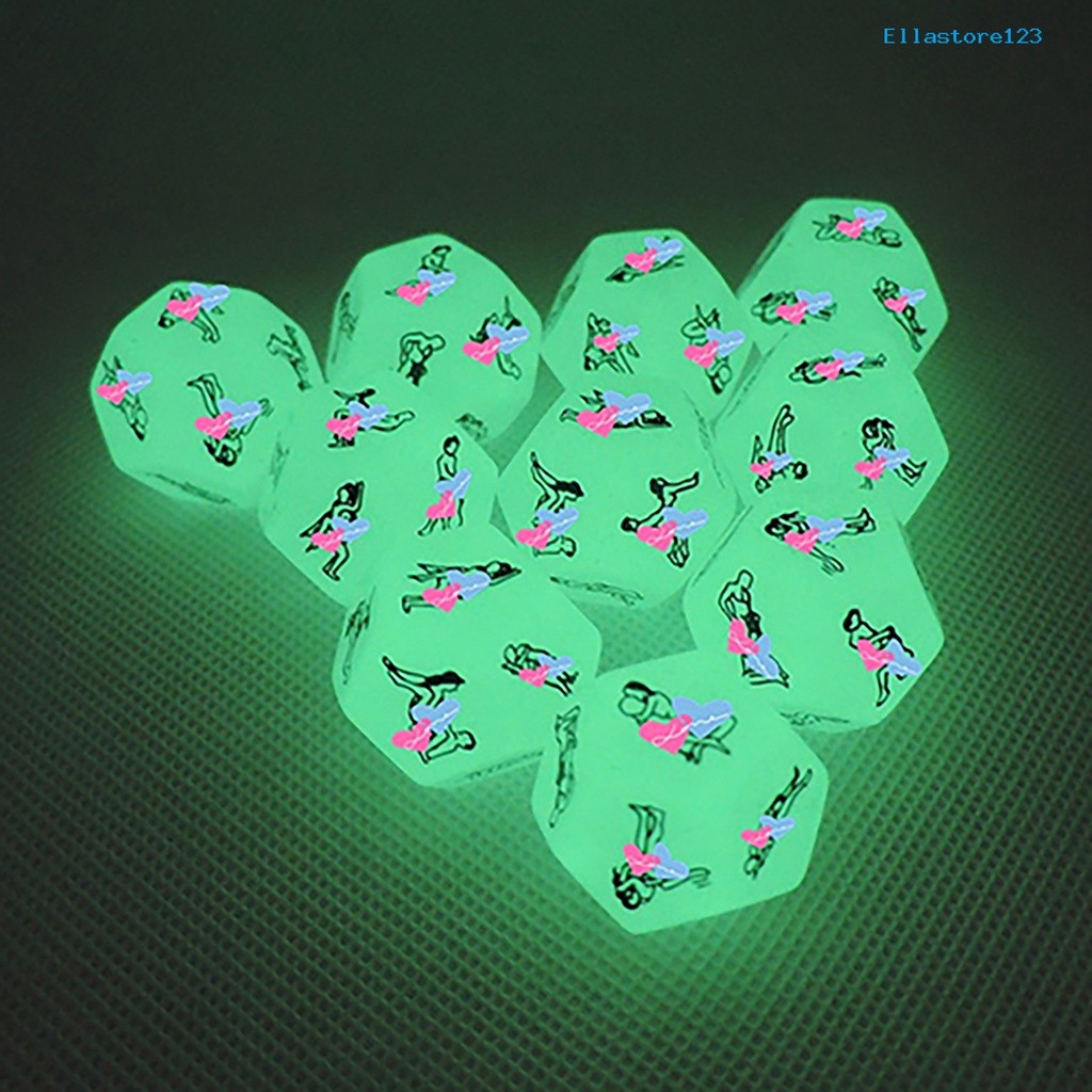 Ell Glow In The Dark Sex Dice Luces Nocturnas Love Fun Toys Noctilucent Juego Para Adultos 